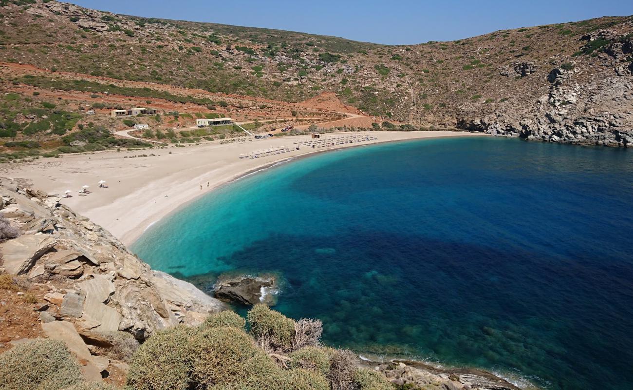 Photo de Zorkos beach avec caillou fin clair de surface