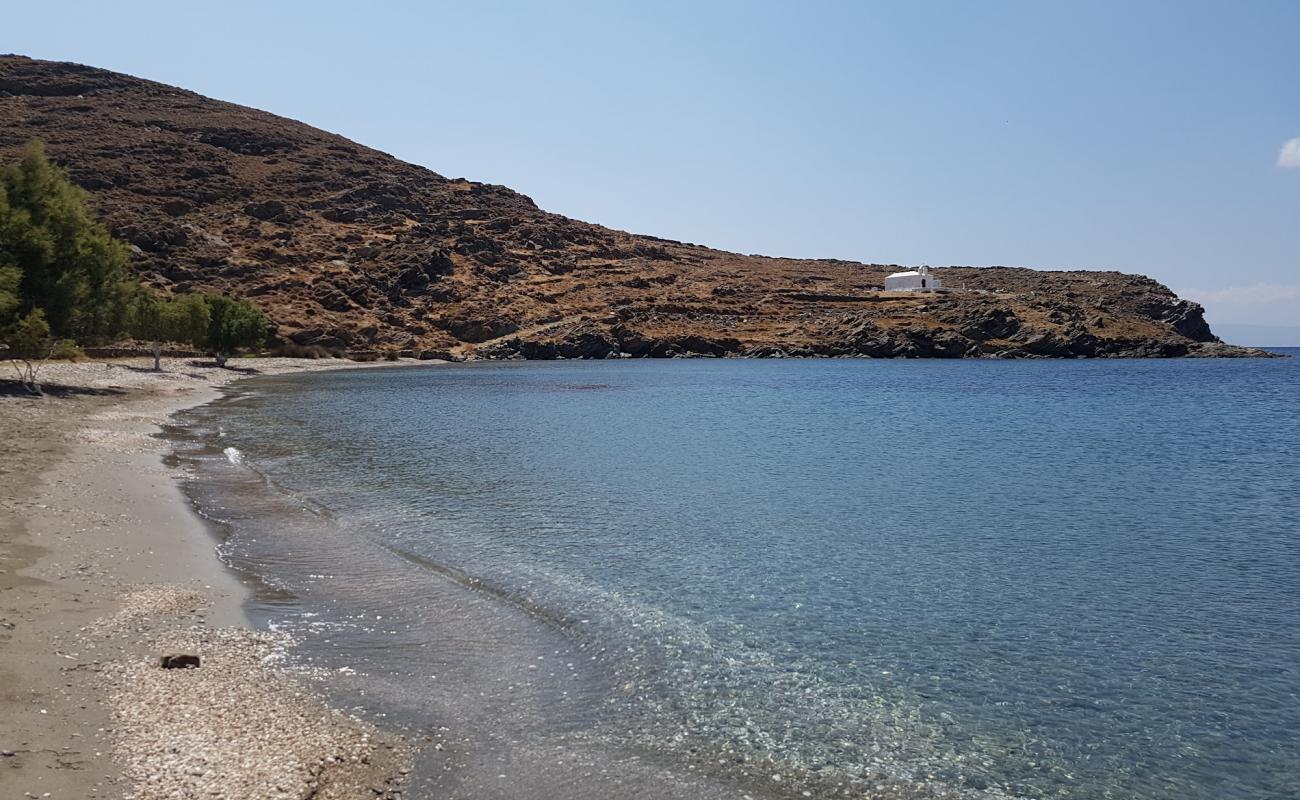 Photo de Paralia Ag. Ioannis avec sable beige de surface