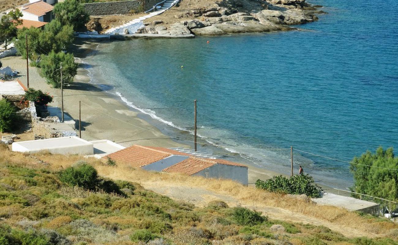 Photo de Zogaki beach avec sable beige & galets de surface