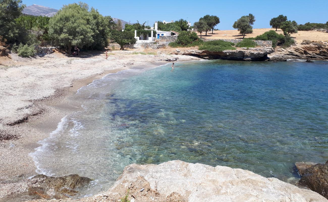 Photo de Ligaridia beach avec sable beige & pierres de surface