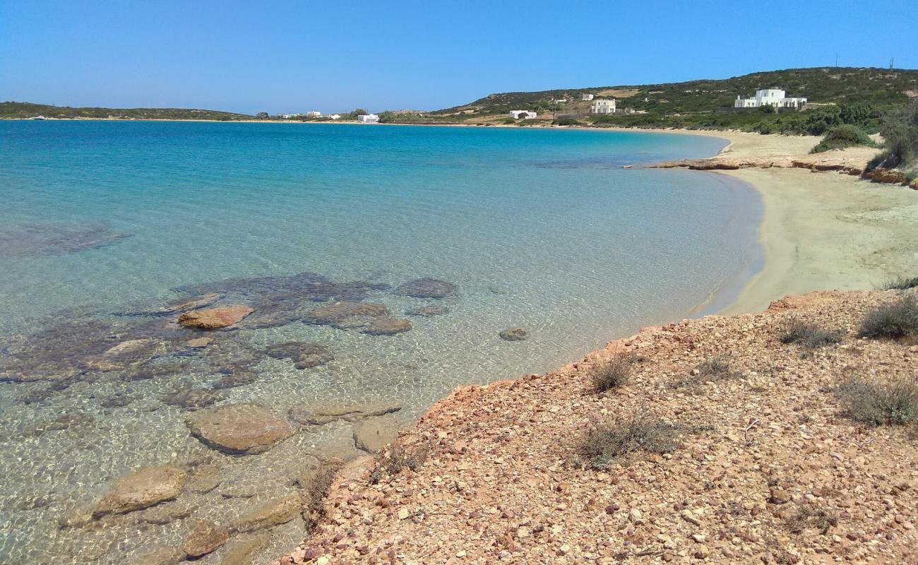 Photo de Plage de Lageri avec sable lumineux de surface