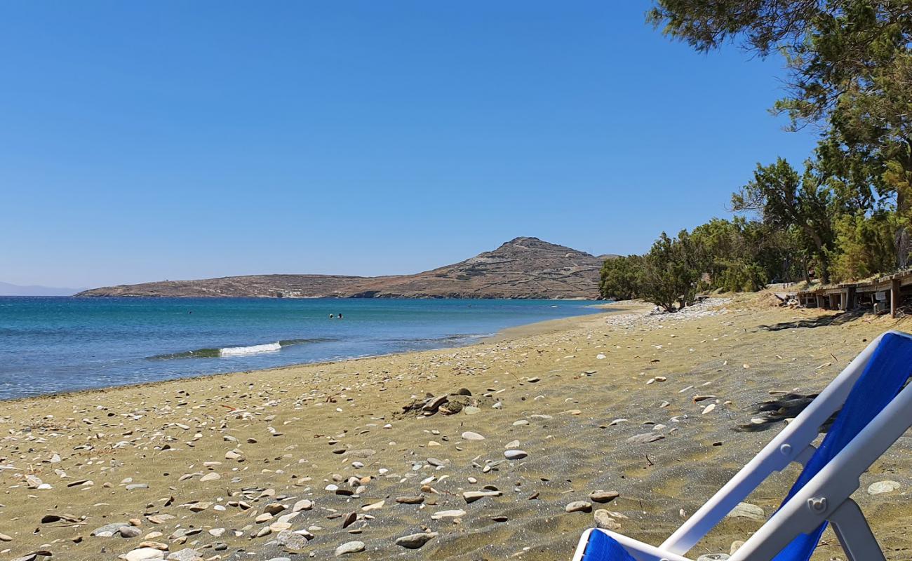 Photo de Tsampia paralia avec sable brun de surface
