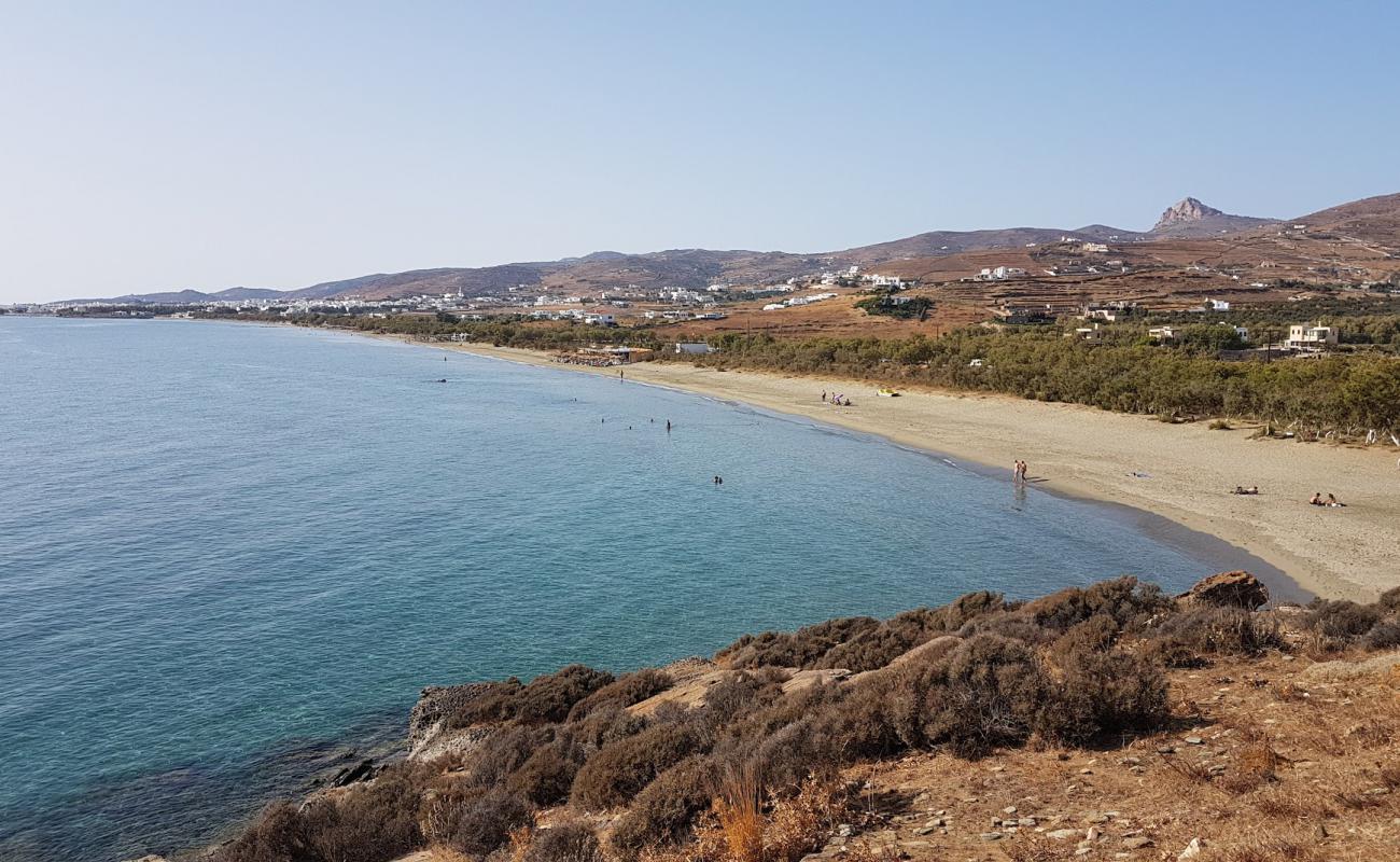 Photo de Agios Fokas avec sable fin et lumineux de surface