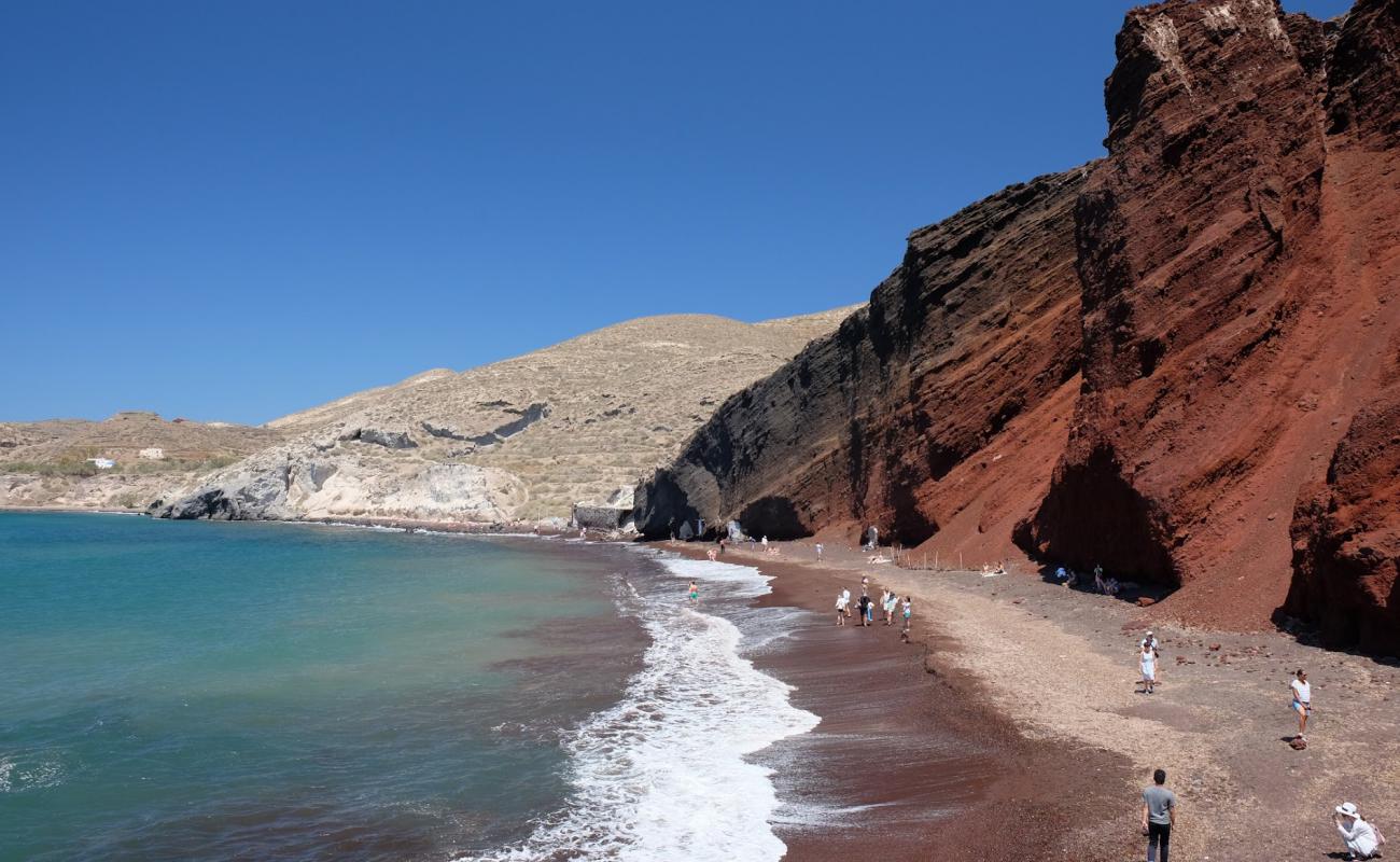 Photo de Spiaggia Rossa avec sable gris & galets de surface