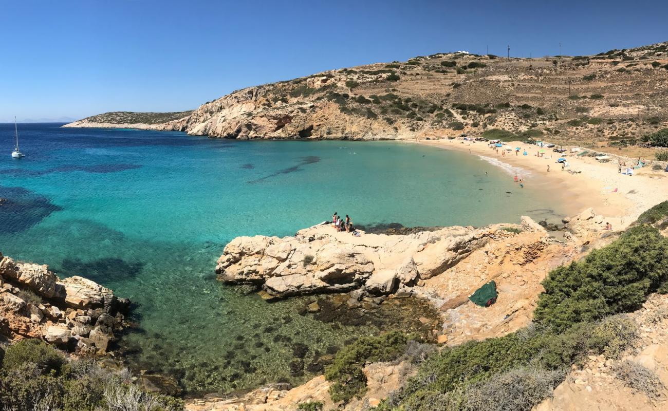 Photo de Plage de Kedros avec sable lumineux de surface