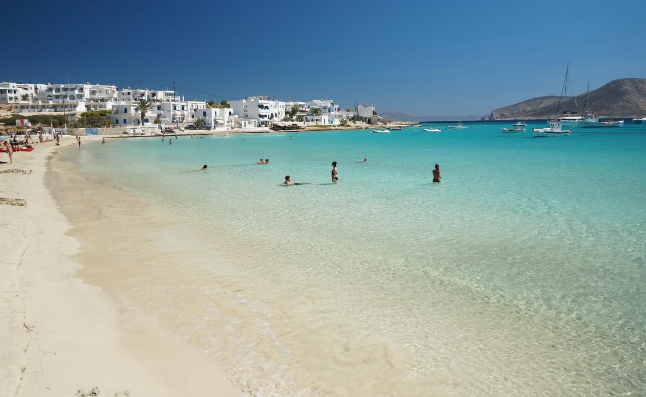 Photo de Plage d'Ammos avec sable fin et lumineux de surface