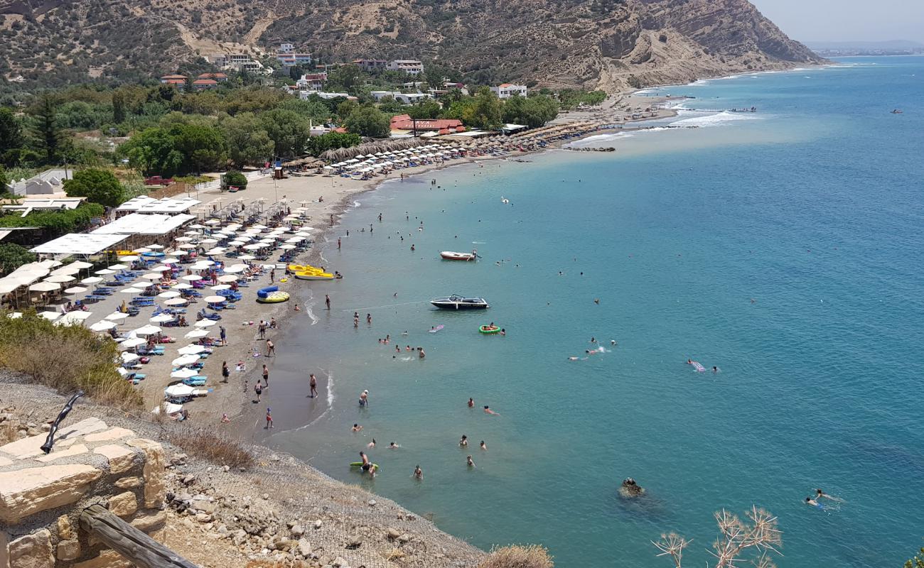 Photo de Plage d'Agia Galini avec caillou gris de surface