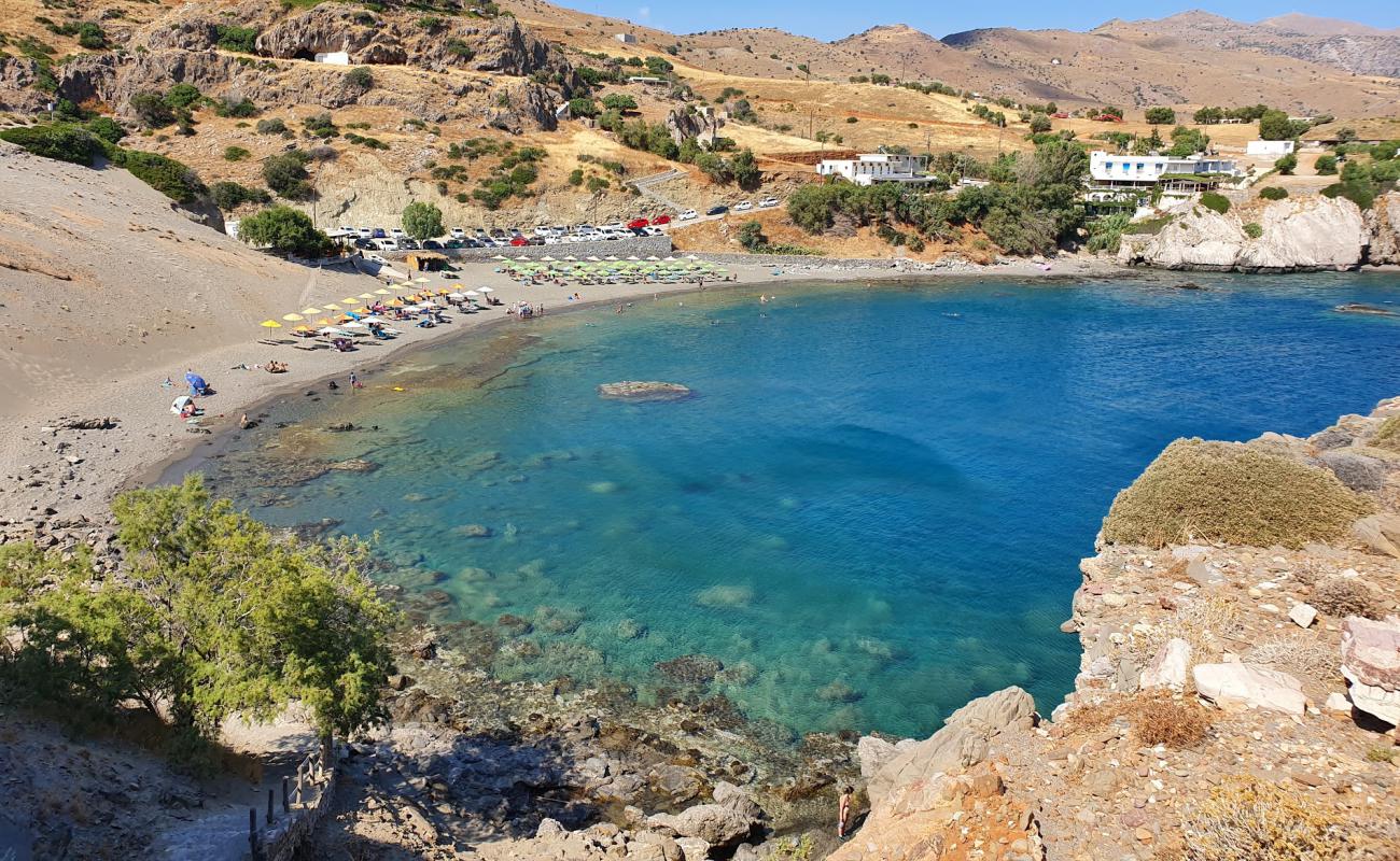 Photo de Agios Pavlos beach avec caillou gris de surface