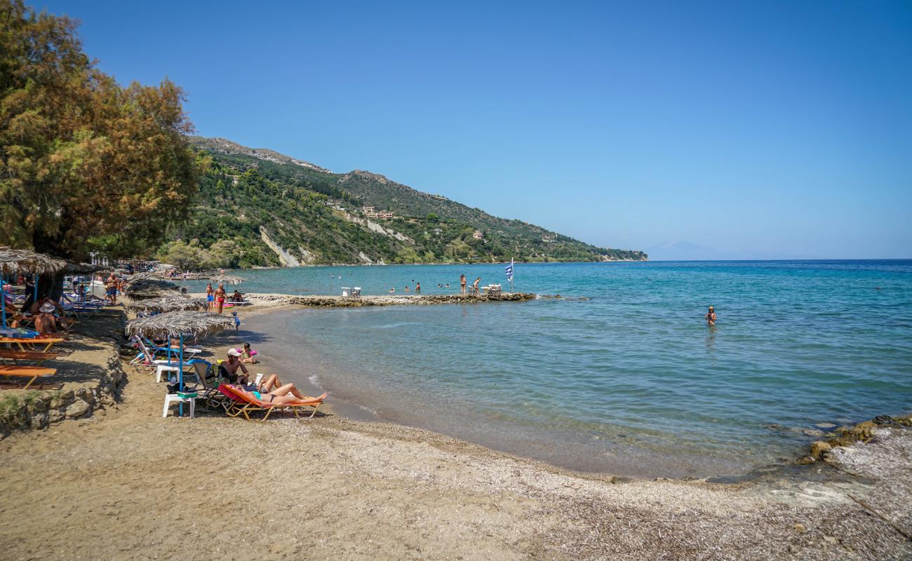 Photo de Zante beach avec sable lumineux de surface