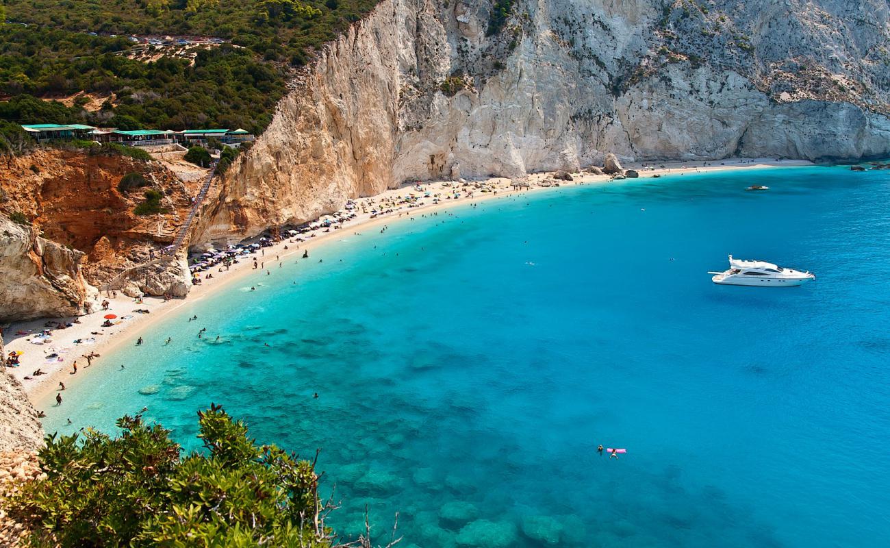 Photo de Plage de Porto Katsiki avec caillou fin clair de surface