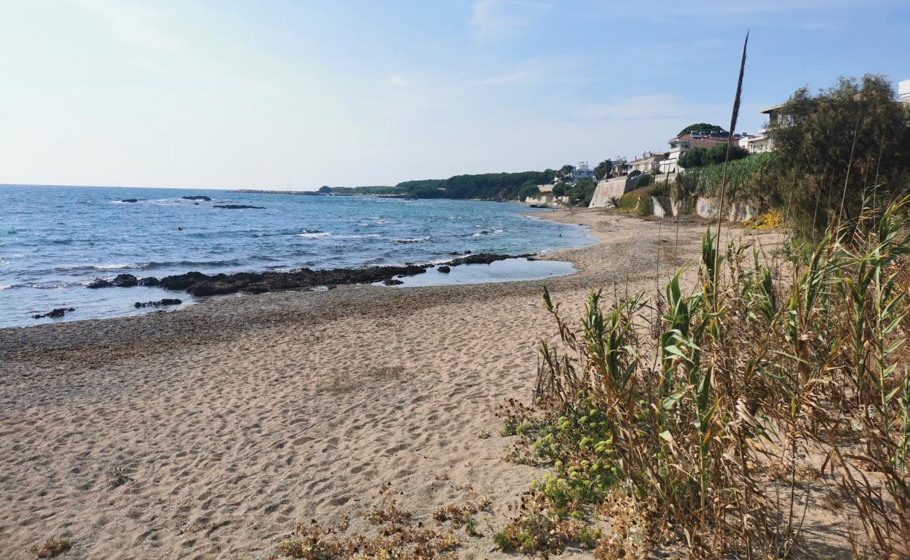 Photo de Pantokrator Beach avec sable beige & pierres de surface