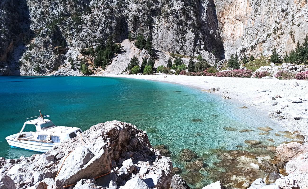 Photo de Saint George Bay avec petits galets gris de surface