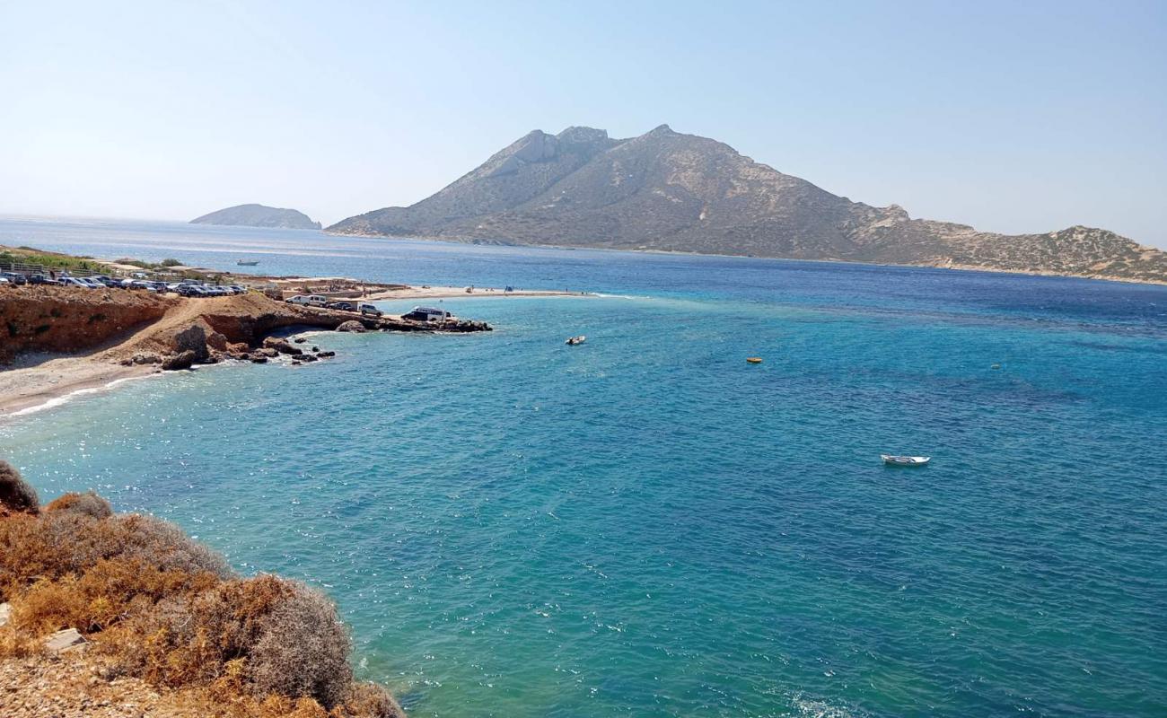 Photo de Agios Pavlos Beach avec galets gris de surface