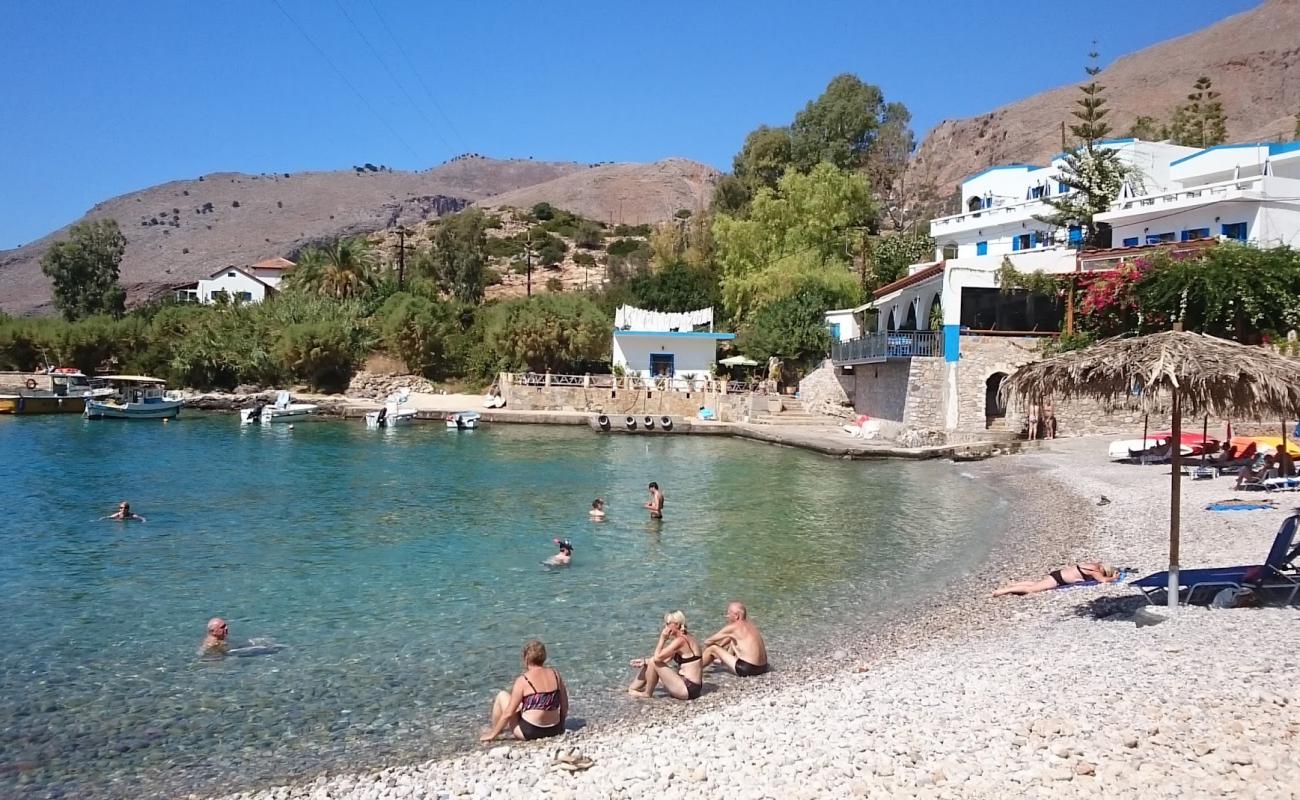 Photo de Paralia Finika avec galets beige de surface