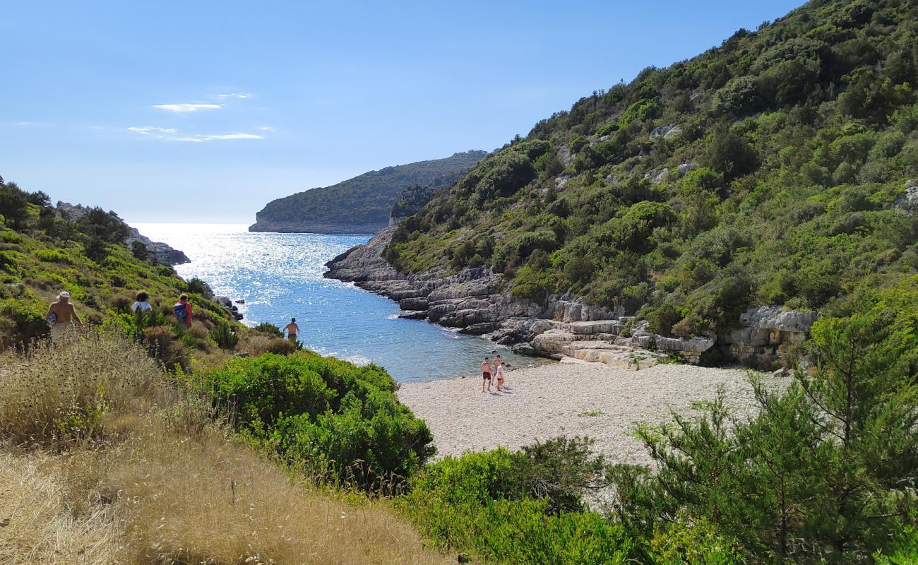 Photo de Avlaki Beach avec terrain rocheux de surface