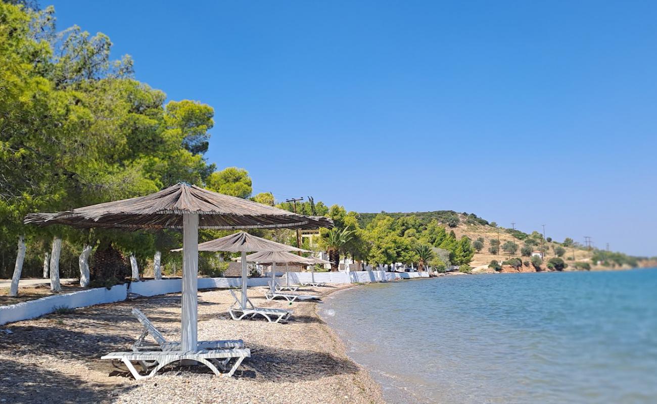 Photo de Evangelistria Beach avec petits galets gris de surface