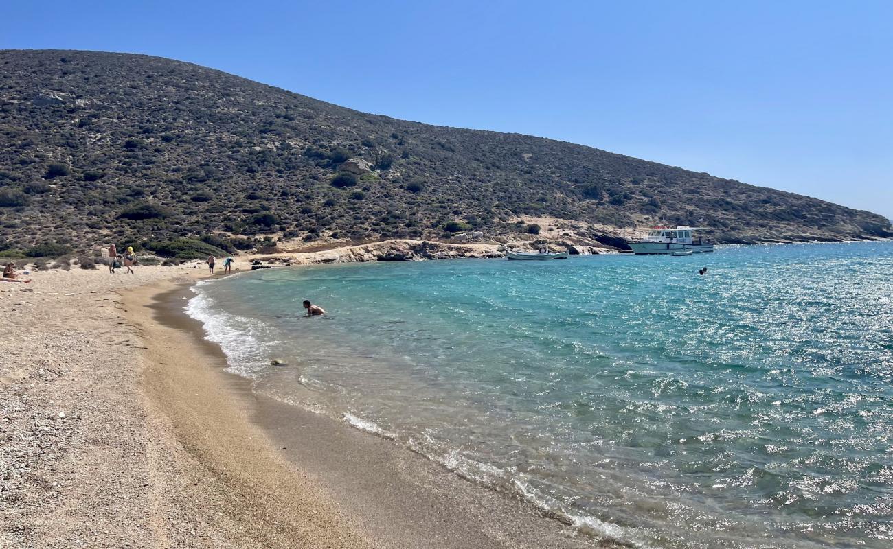 Photo de Panagia Beach avec sable beige de surface