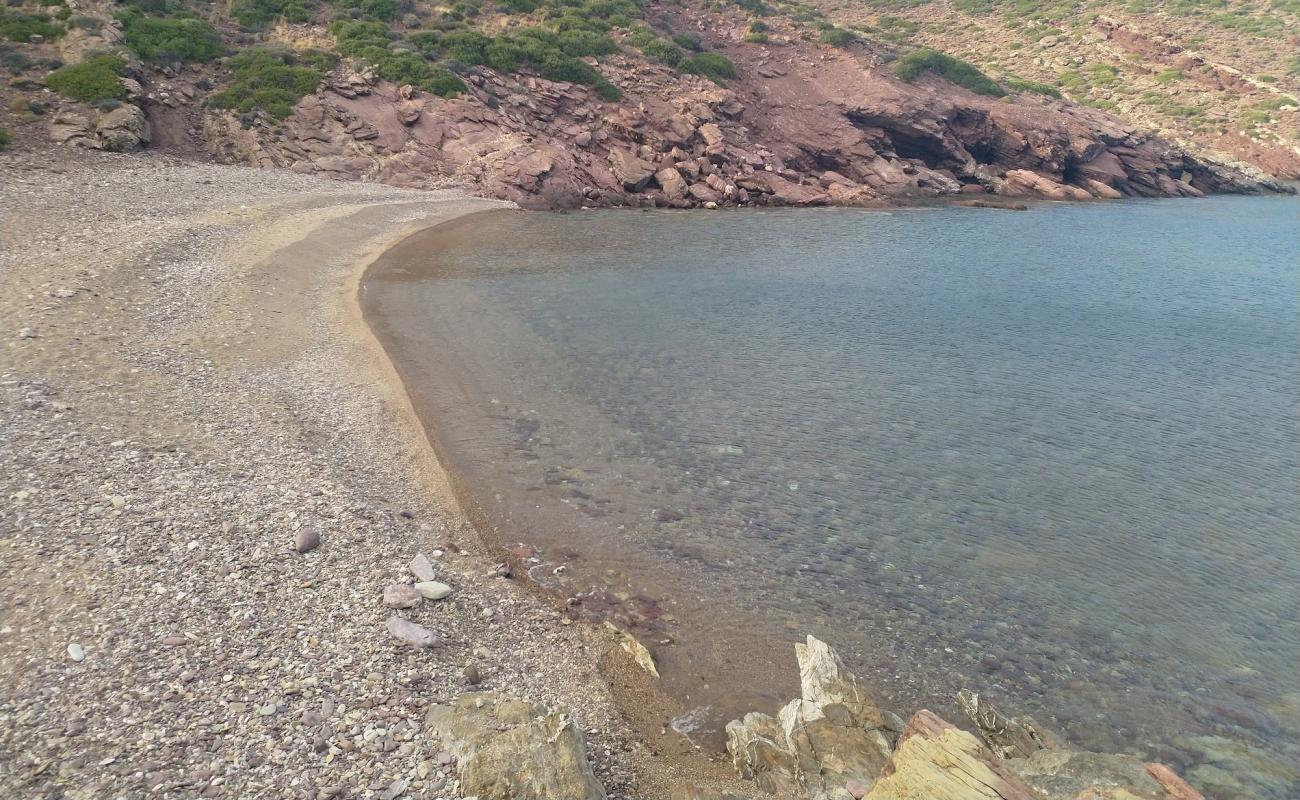 Photo de Beach Kokkinos avec galets gris de surface