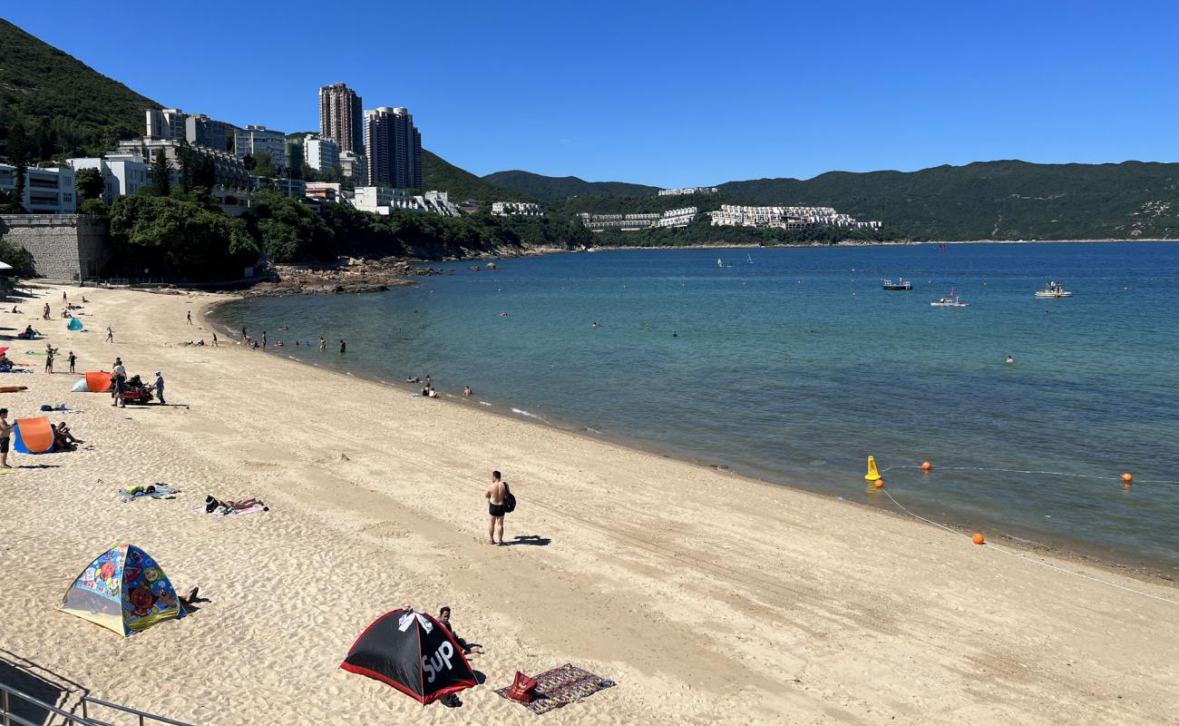 Photo de Stanley Main Beach avec sable beige & galets de surface