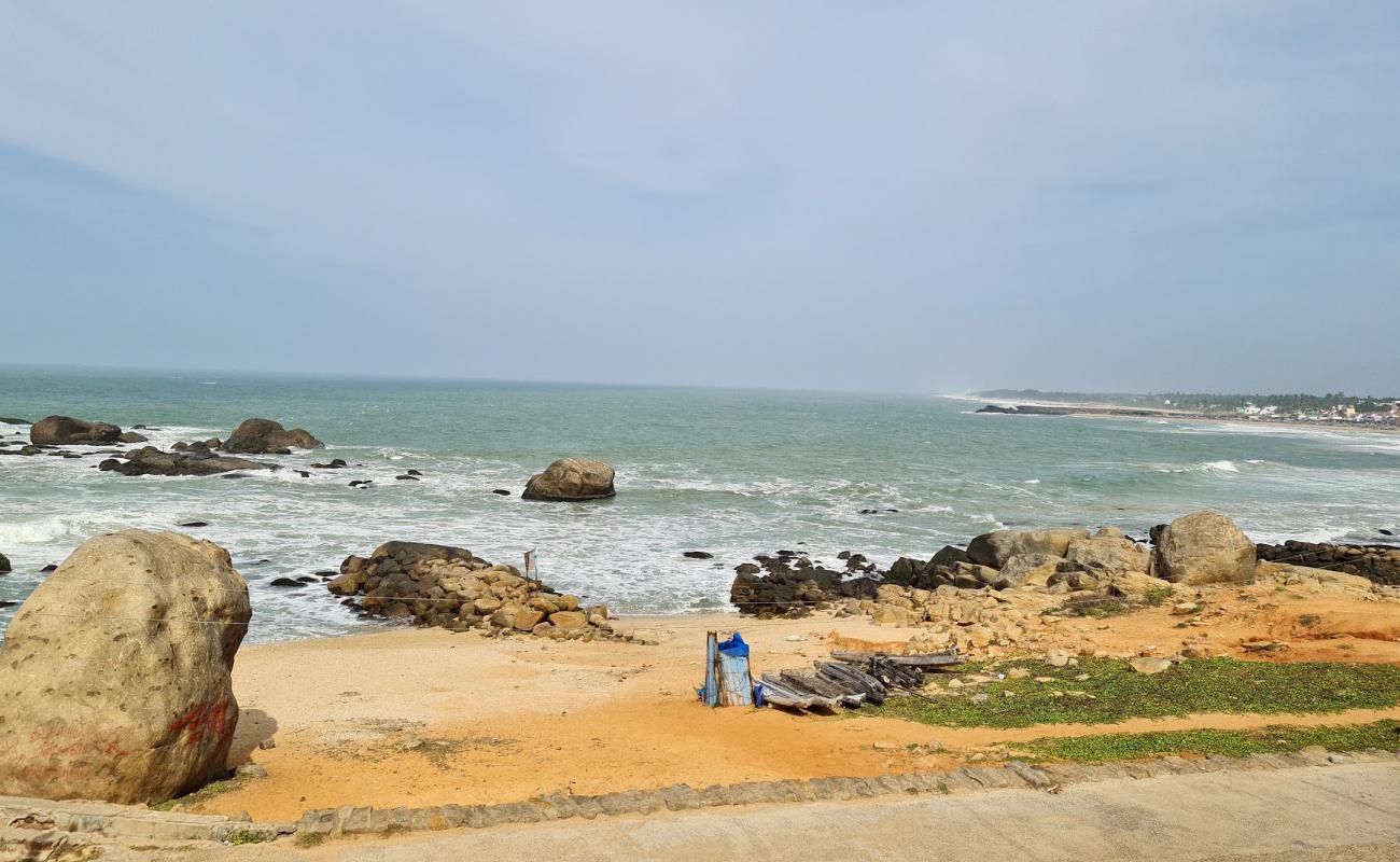 Photo de Kovalam Beach avec sable beige de surface
