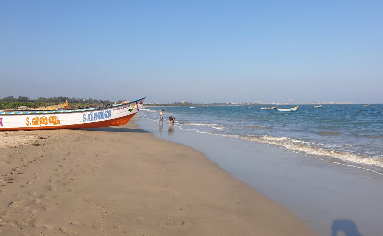 Photo de Thoothukudi Harbour Beach avec sable lumineux de surface