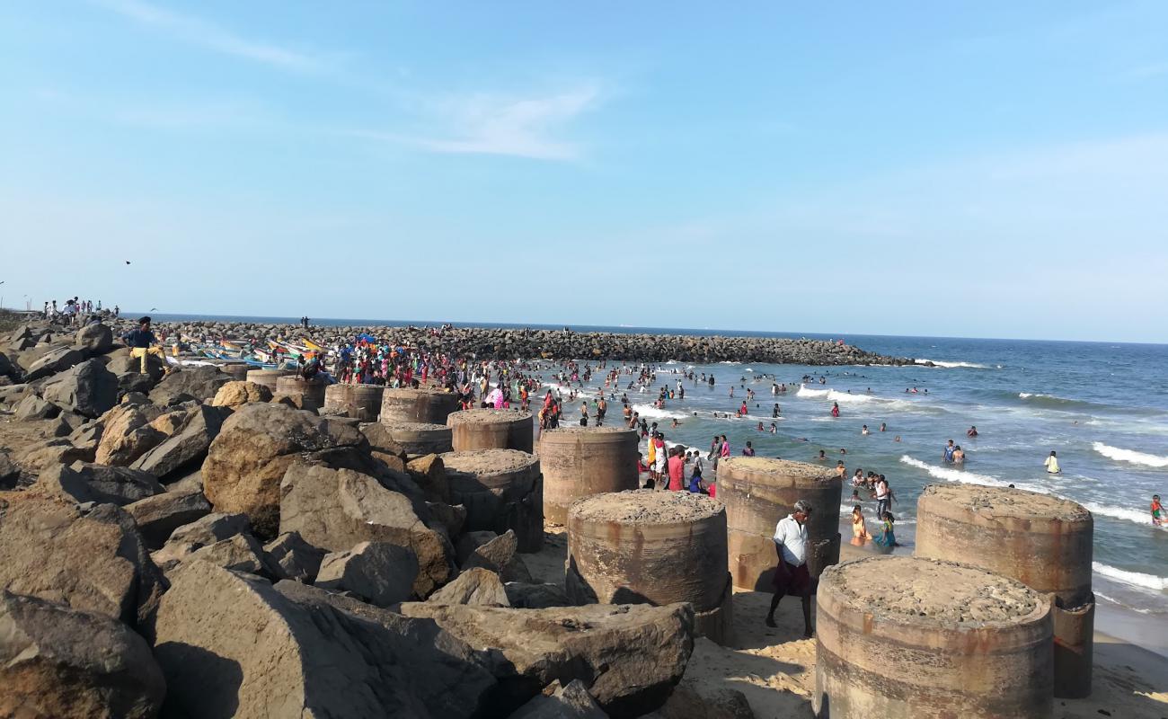 Photo de Palagai Thotti Kuppam Beach avec sable lumineux de surface