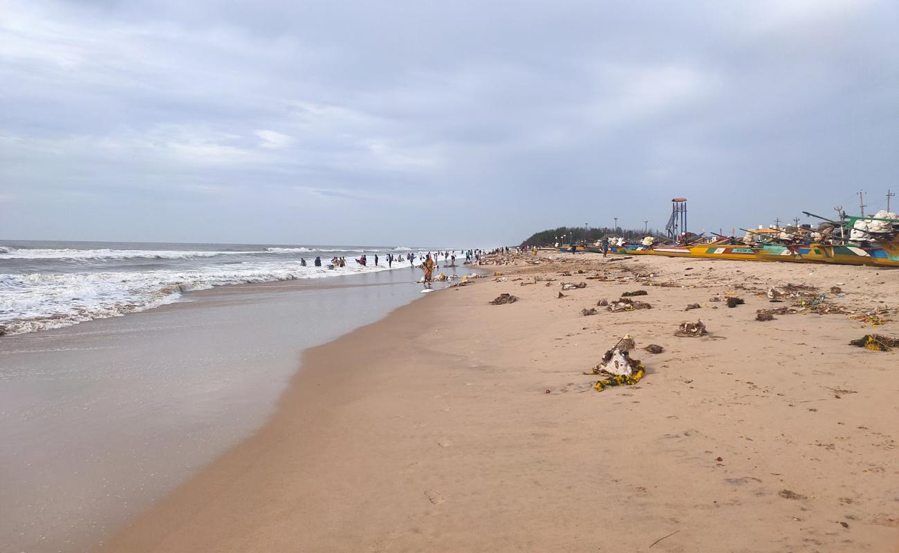 Photo de Kothapatnam Beach avec sable beige de surface