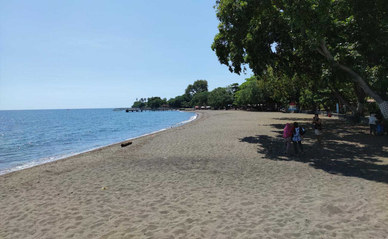 Photo de Lovina Beach avec sable gris de surface