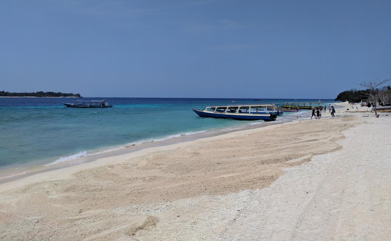 Photo de Gili Meno Bask Nest Beach avec sable beige de surface