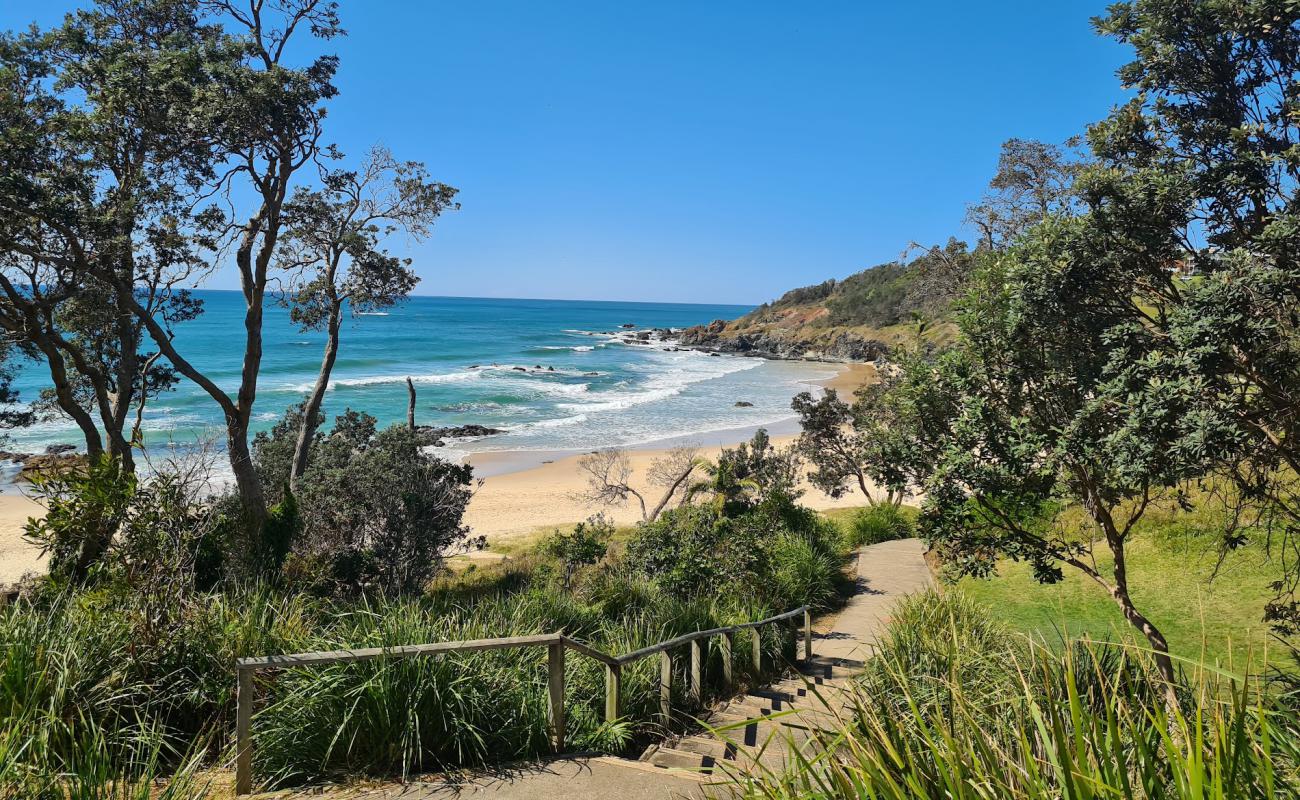 Photo de Oxley Beach avec sable beige de surface