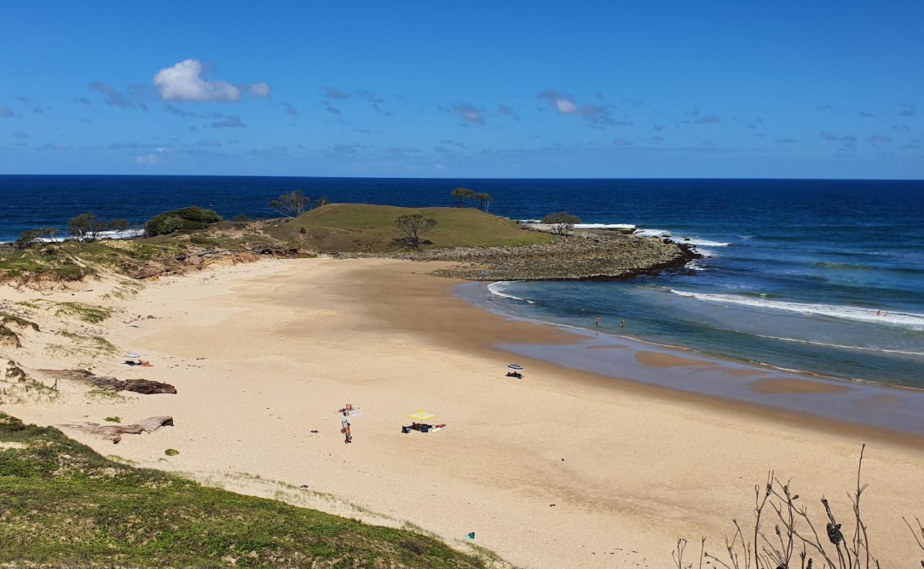 Photo de Angourie Back Beach avec sable lumineux de surface