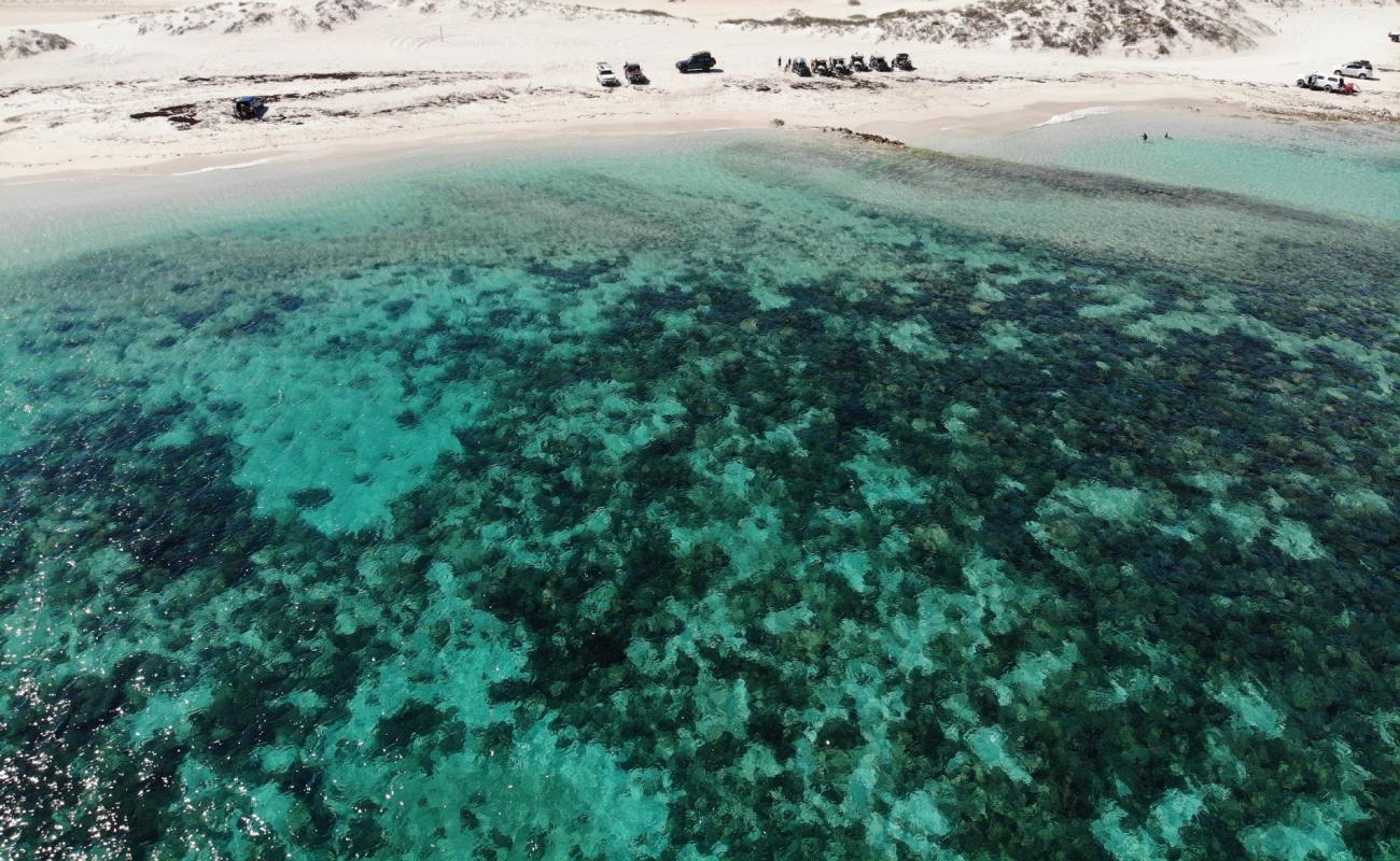 Photo de Five Fingers Reef Beach avec sable fin et lumineux de surface