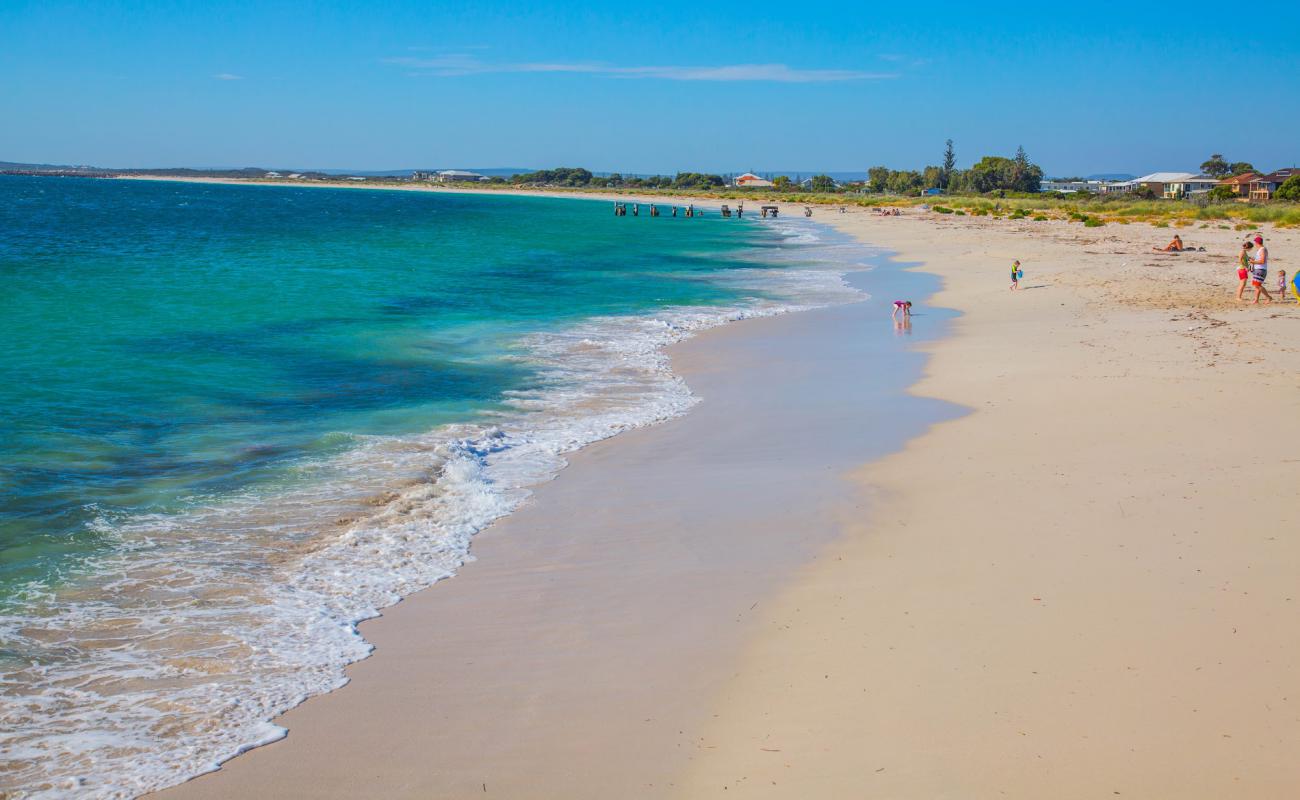 Photo de Jurien Bay Jetty avec sable fin blanc de surface