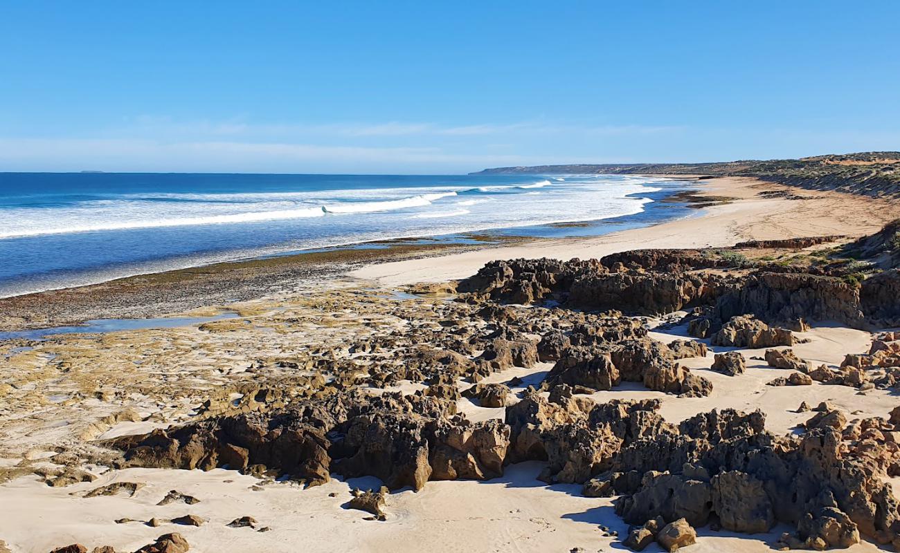 Photo de Back Beach avec sable lumineux de surface