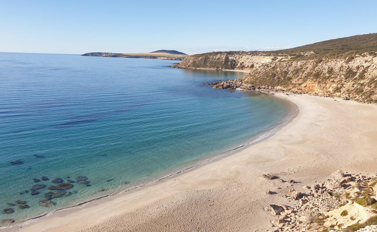 Photo de Gallipoli Beach avec sable lumineux de surface