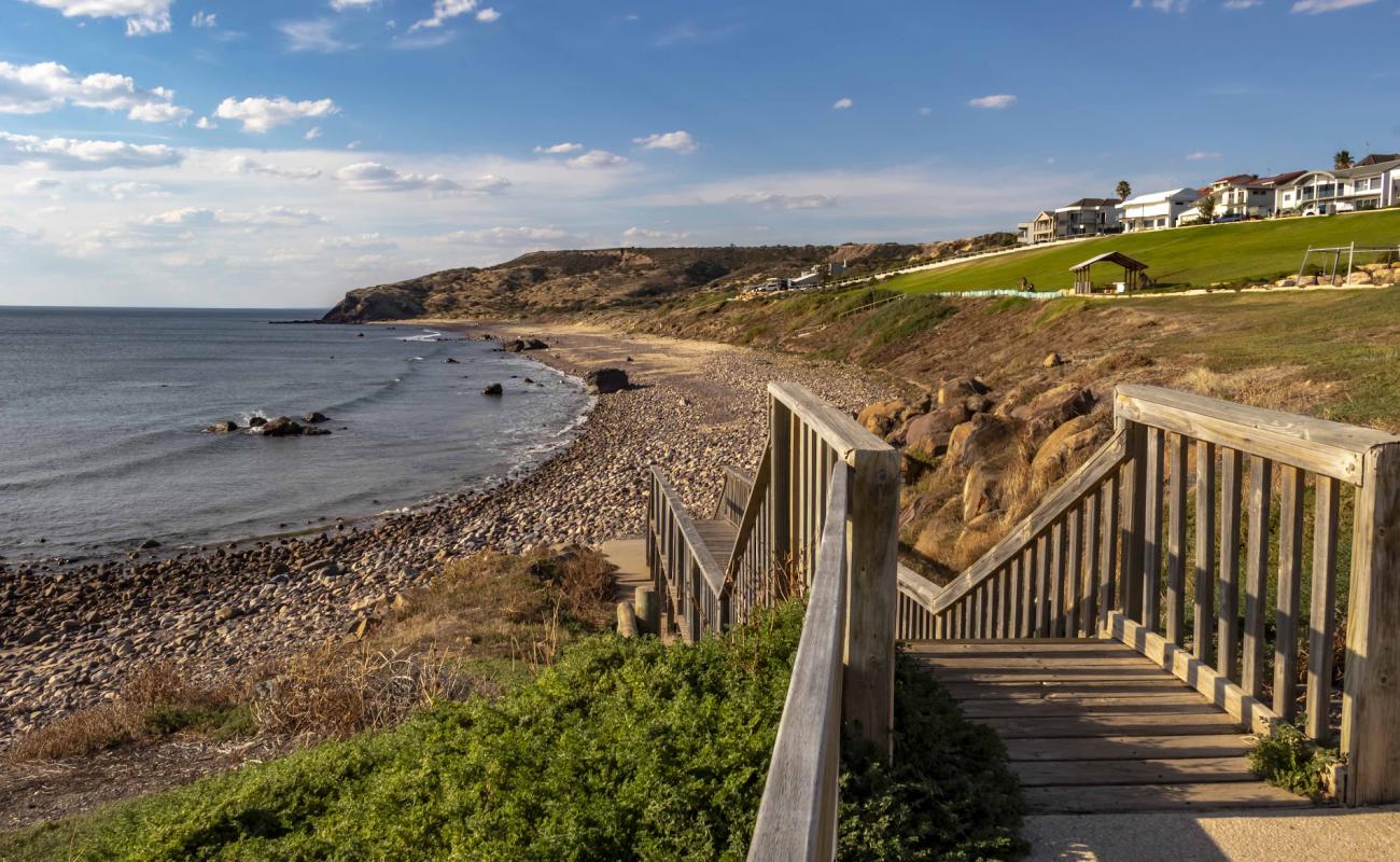 Photo de Hallett Cove Beach avec sable beige & galets de surface