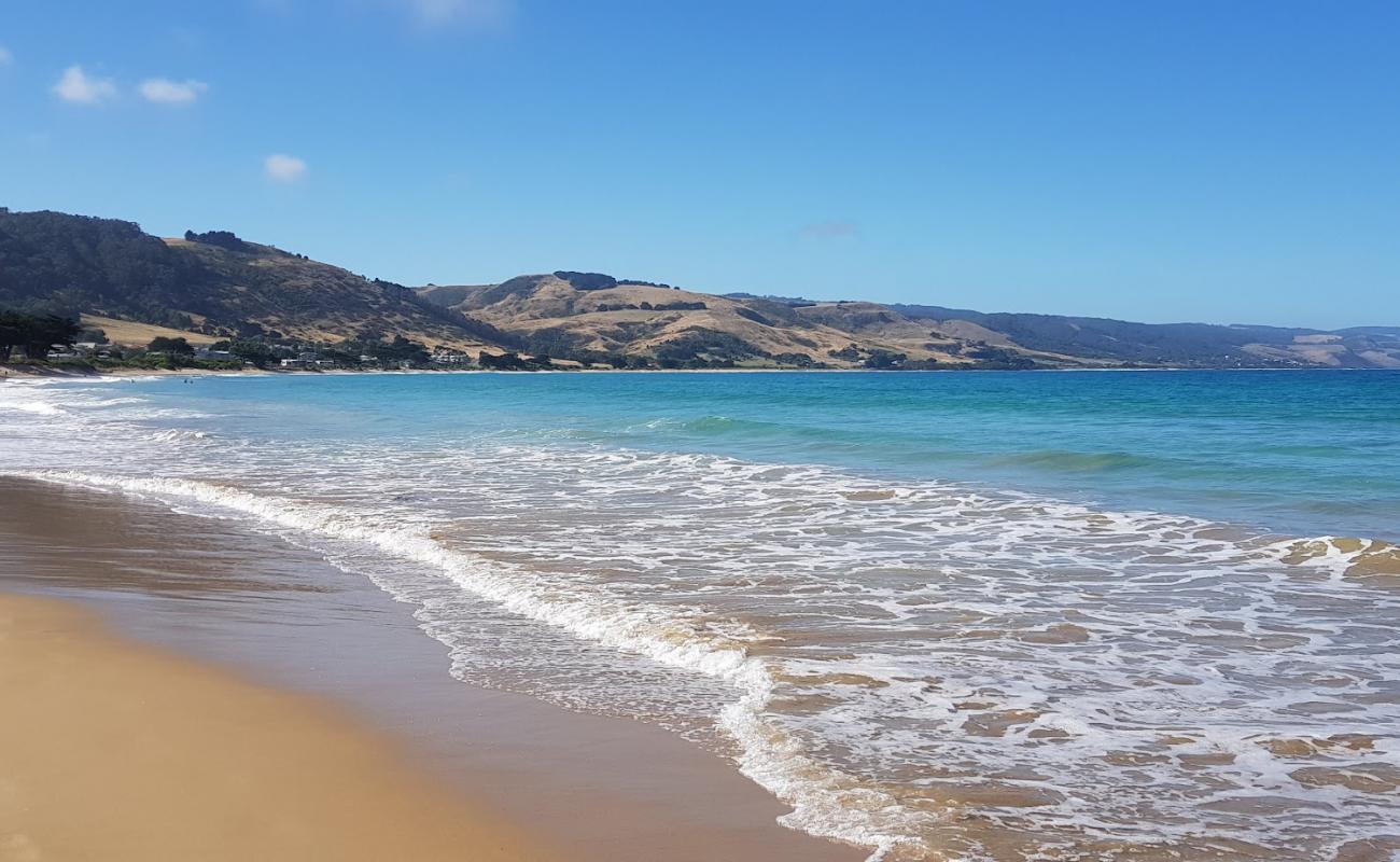 Photo de Apollo Bay avec sable beige de surface