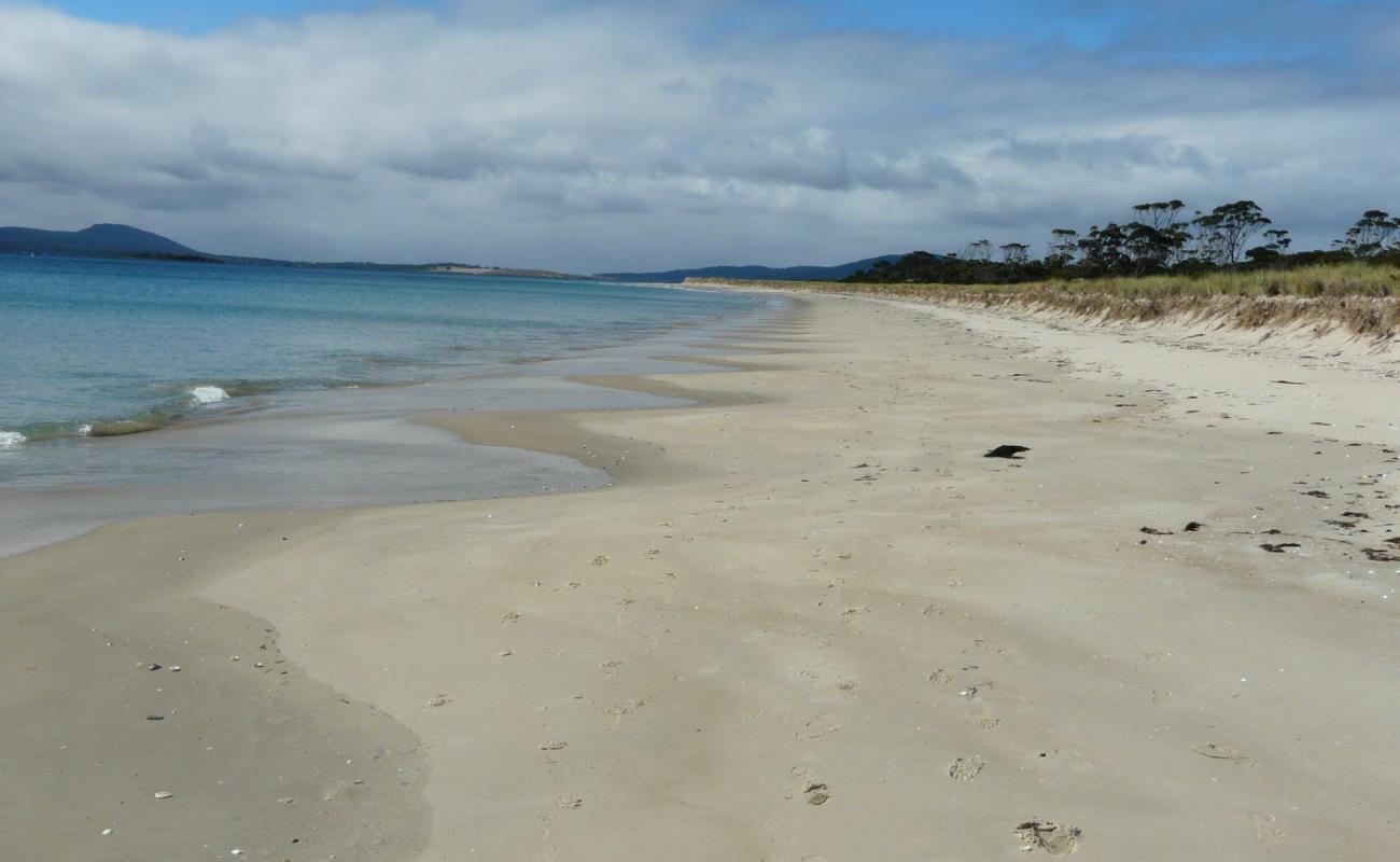 Photo de Rheban Beach avec sable beige de surface