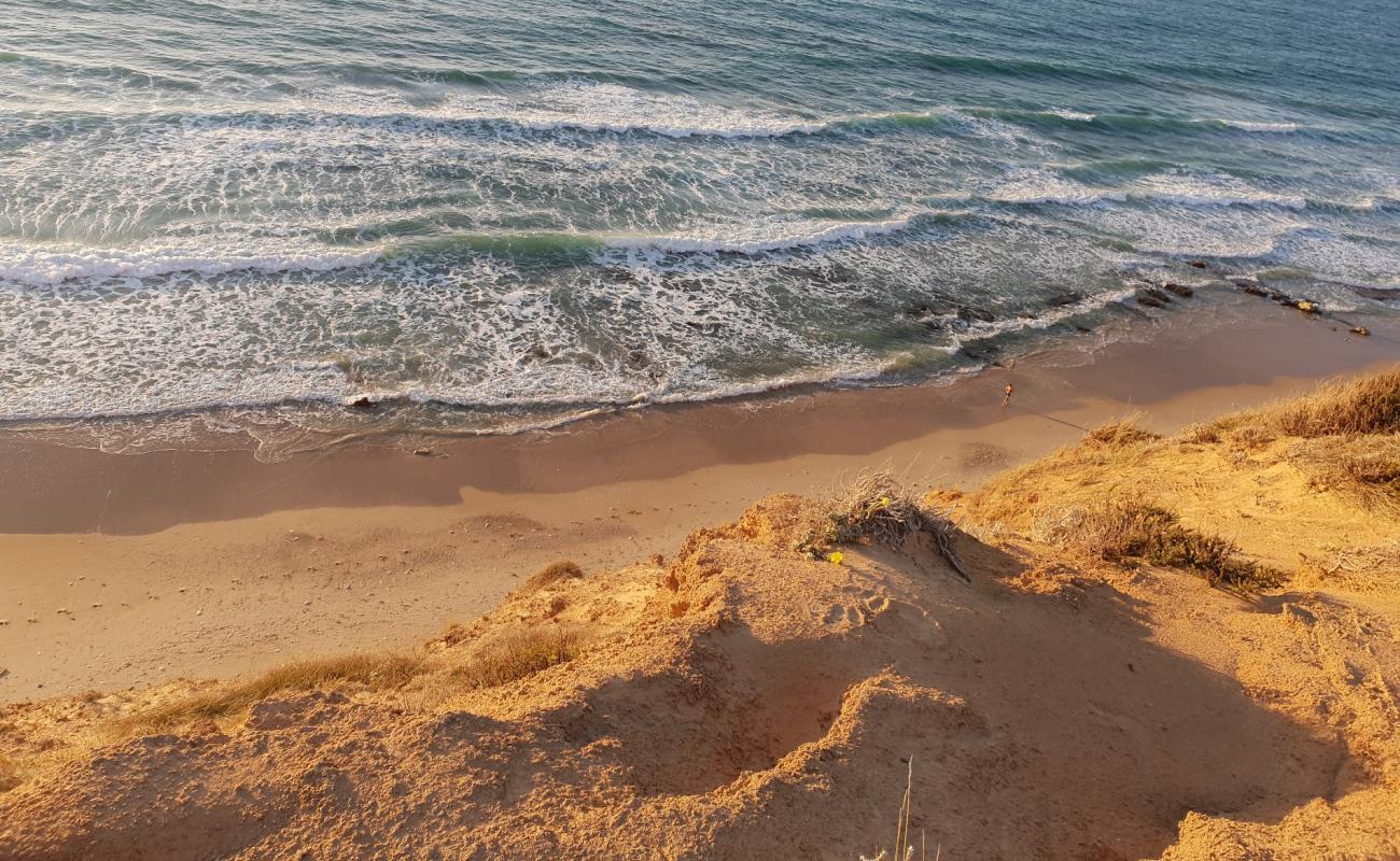 Photo de Nude beach avec sable lumineux de surface