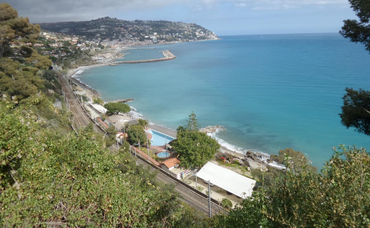 Photo de Termini beach avec caillou fin gris de surface