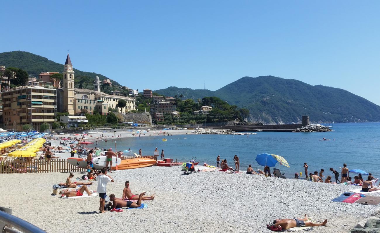 Photo de Spiaggia di Recco avec caillou fin gris de surface