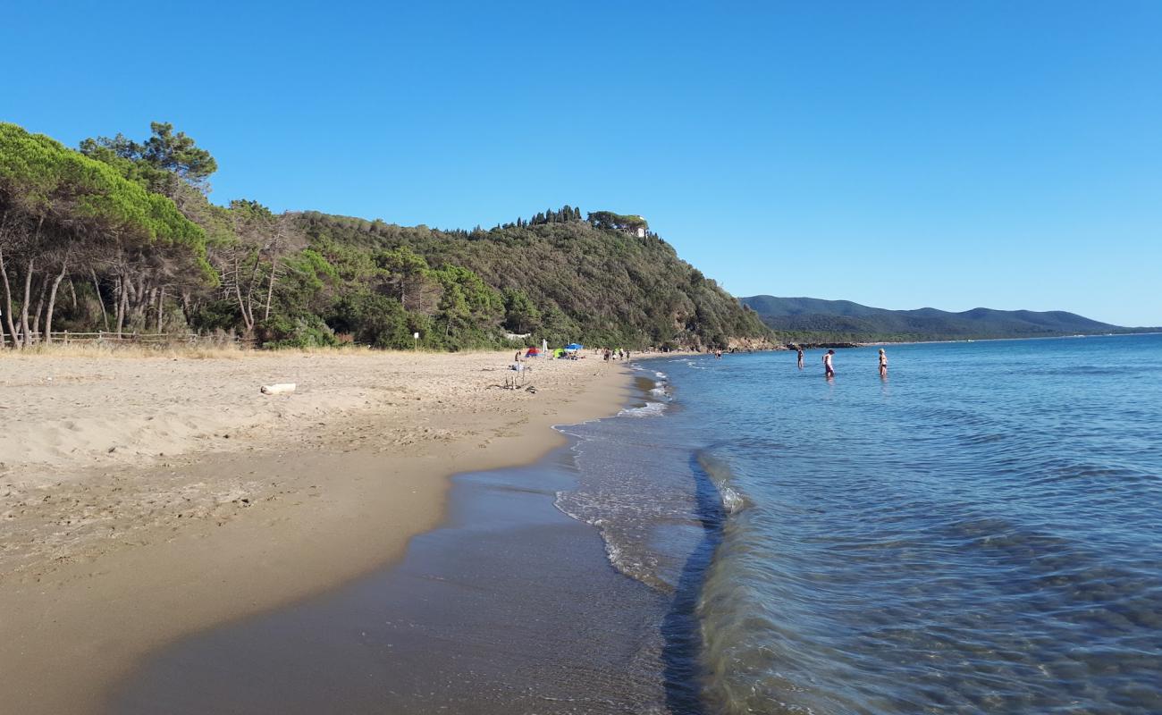 Photo de Cala Civette avec sable brun de surface