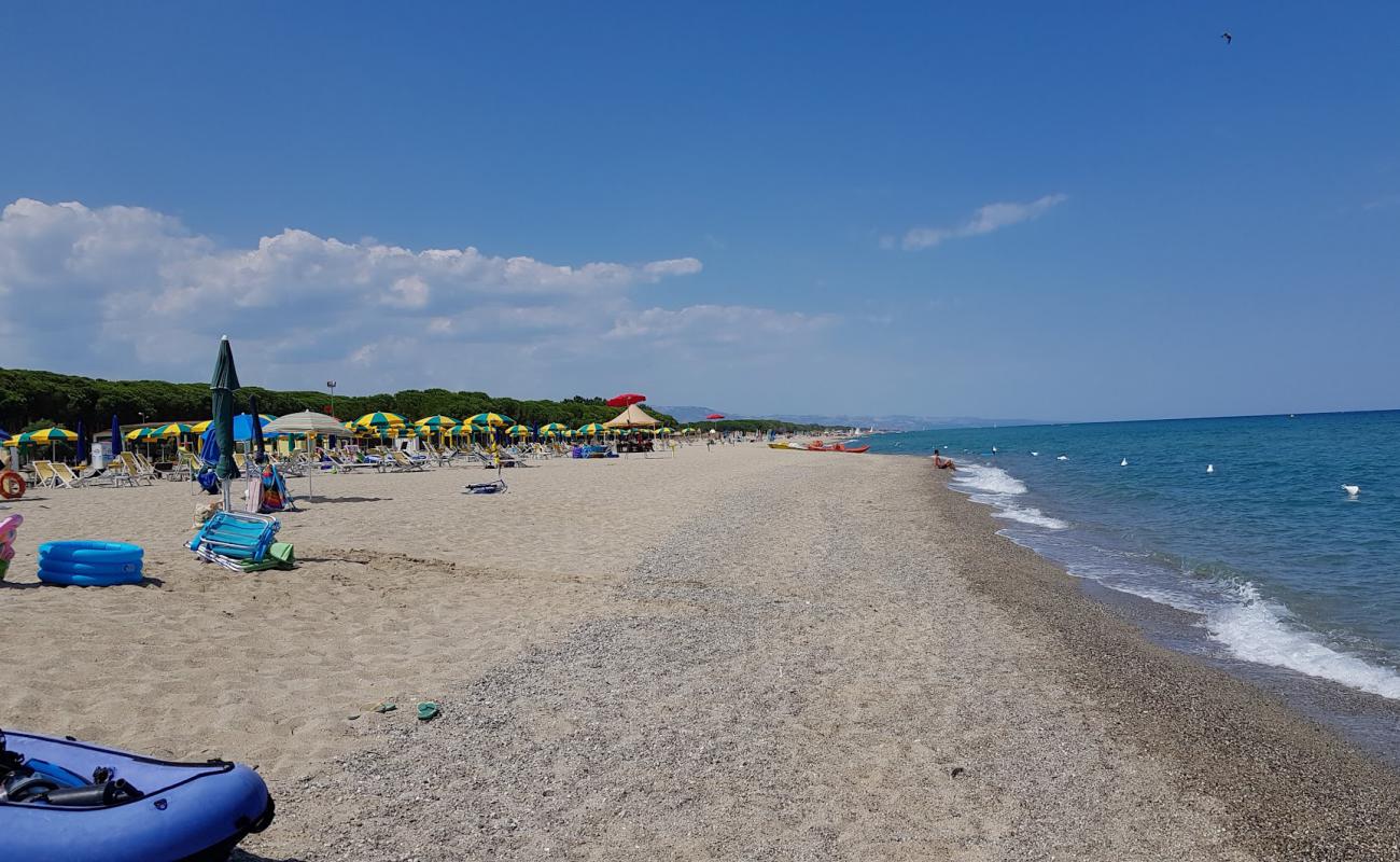 Photo de Plage de Salicetti avec sable lumineux de surface