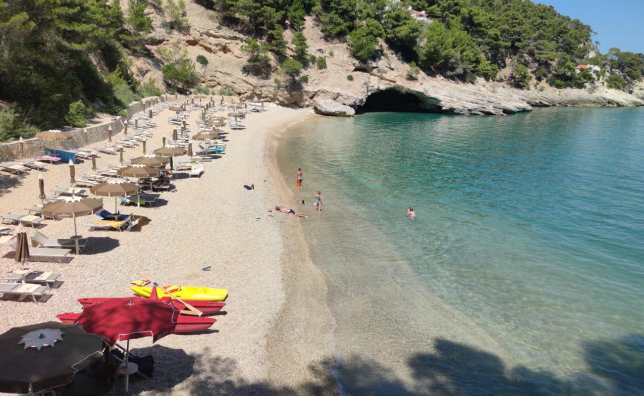 Photo de Spiaggia di Portopiatto avec galets beige de surface