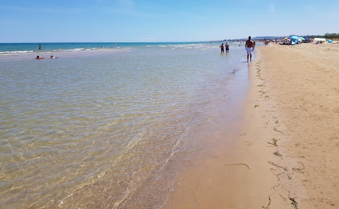 Photo de San Salvo Marina Beach avec sable fin marron de surface