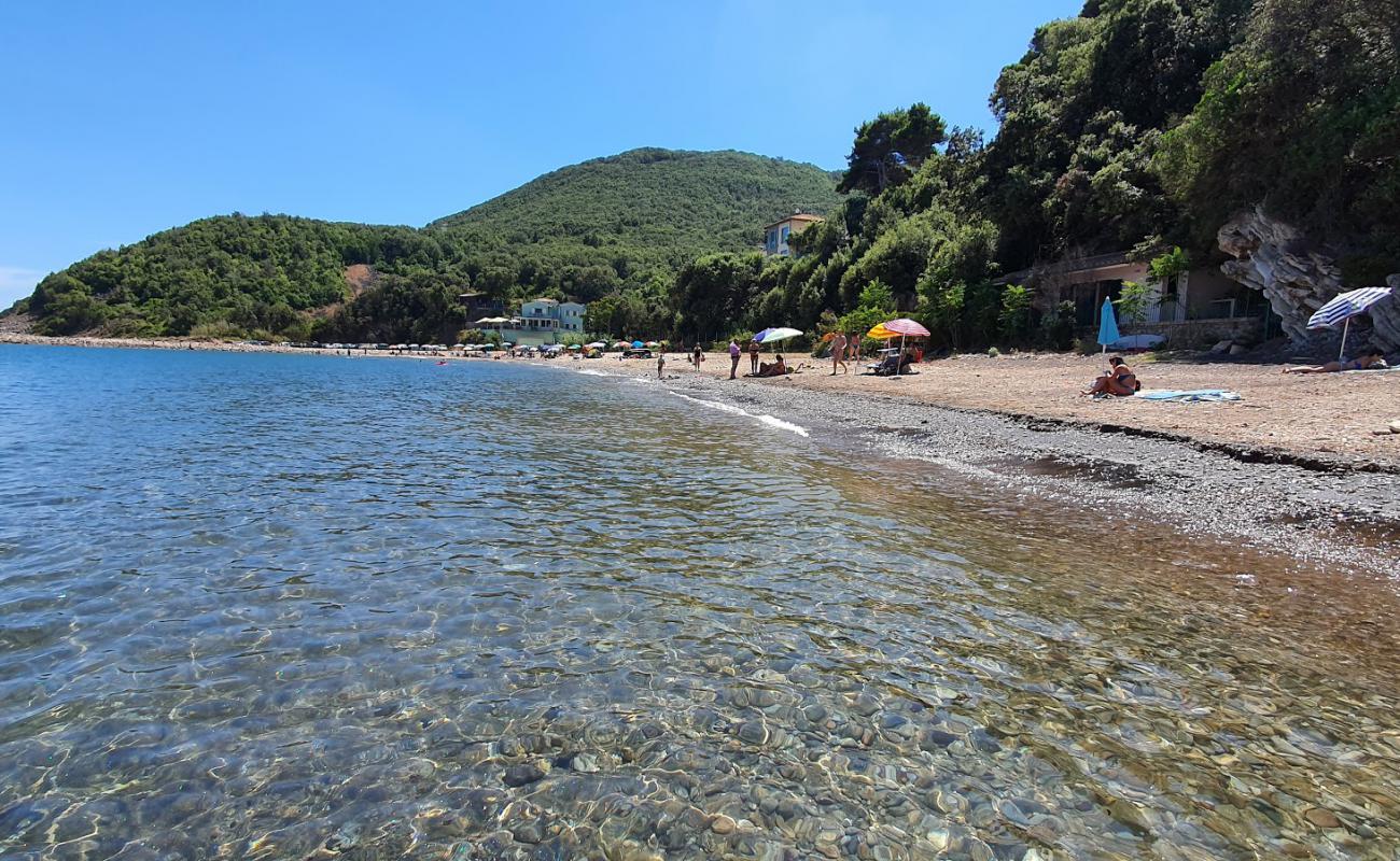 Photo de Cala del Telegrafo avec sable gris & galets de surface