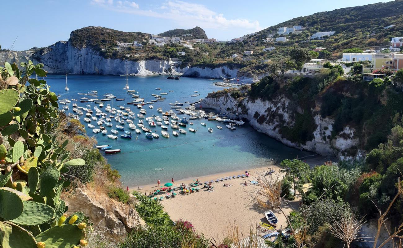 Photo de Cala Feola Beach avec sable fin et lumineux de surface