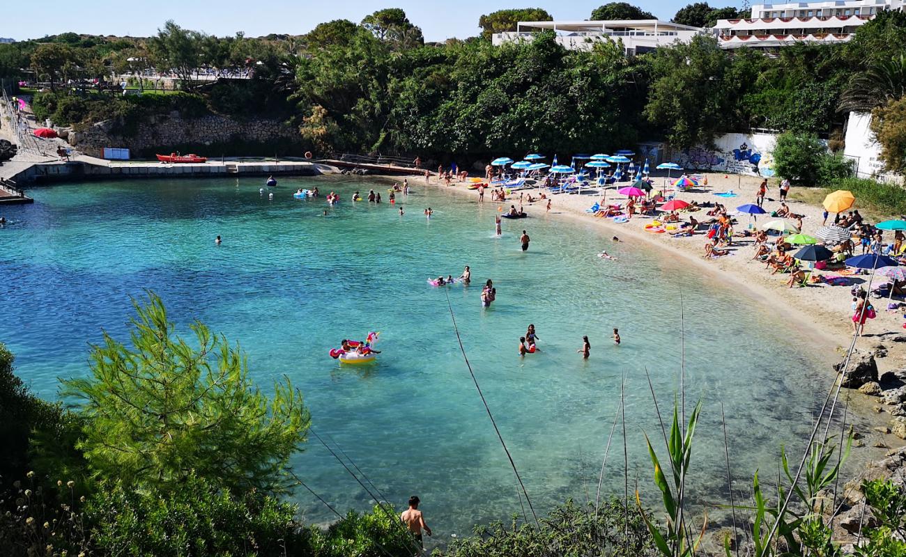 Photo de Spiaggia di Porto Cupo avec sable brun de surface