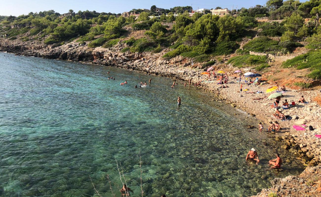 Photo de Spiaggia di Marina di San Gregorio avec roches de surface