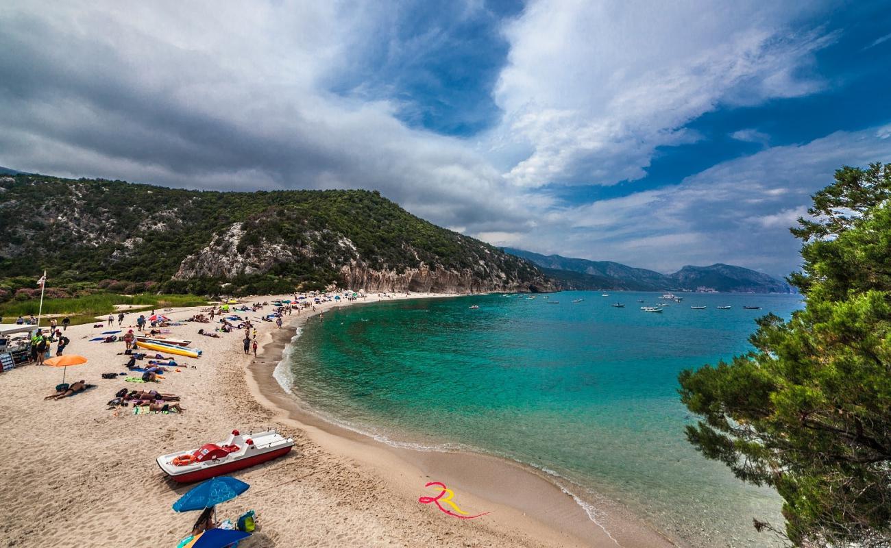 Photo de Cala Luna avec sable beige de surface